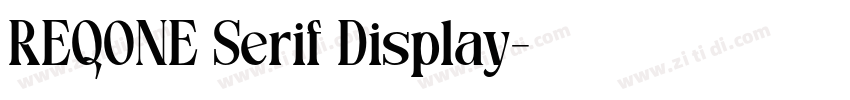 REQONE Serif Display字体转换 REQONE Serif Display字体转换